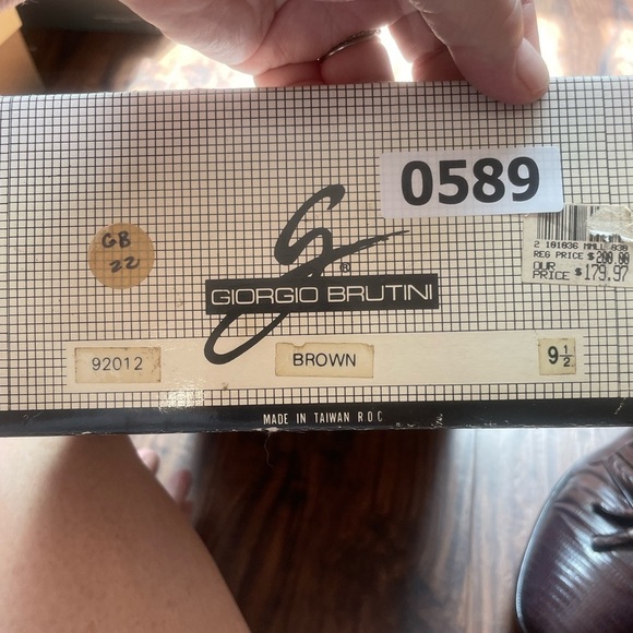 Giorgio Brutini Brown Tasseled Genuine Lizard Slip On Loafers Sz 9.5M - Picture 5 of 12